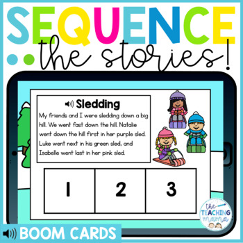 Preview of Sequencing Stories Winter Boom Cards™