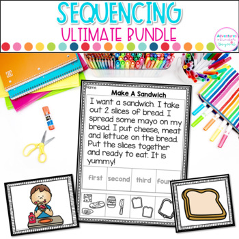 Preview of Sequencing Stories With Pictures - Ultimate Bundle Kindergarten Literacy Unit