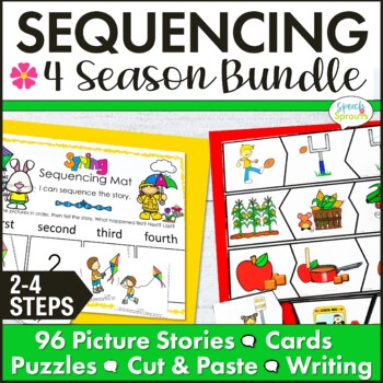 Preview of Sequencing Stories with Picture Cards & Puzzles Bundle
