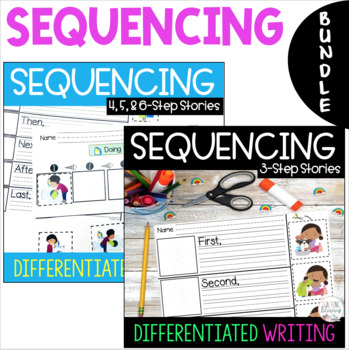 Preview of Sequencing Stories with Pictures | 3, 4, 5, and 6 Steps | BUNDLE