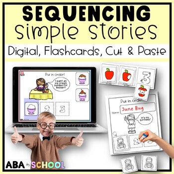 Preview of Sequencing Stories with Pictures | SIMPLE Sequence of Events Visual Skills