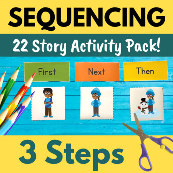 Preview of Sequencing Stories with Pictures | Sequence Writing | Sequence Events | 3 Step