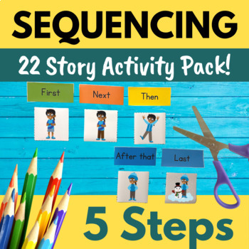Preview of Sequencing Stories with Pictures | Sequence Writing | Sequence Events | 5 Step