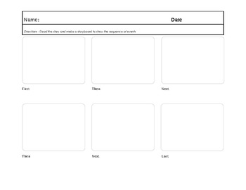 Preview of Sequencing Storyboard Worksheet