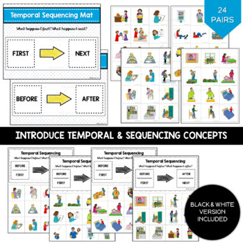 temporal concepts sequencing speech cards therapy preview