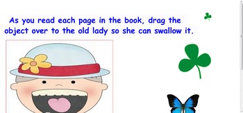 Preview of Sequencing-There Was an Old Lady Who Swallowed a Clover interactive lesson