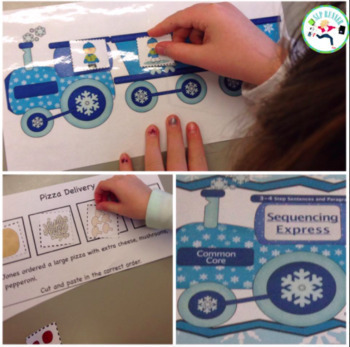 Preview of Language Sequencing - winter themed