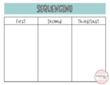 Sequencing Visual- Speech and Language, Reading, ELA, Writing