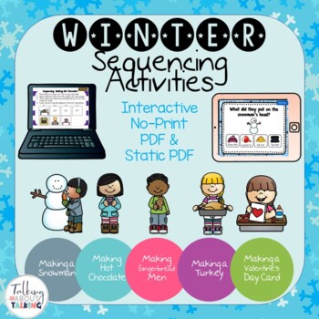 Preview of Winter Sequencing Activities - Speech Therapy