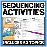 Sequencing Worksheets with Picture Cards for How to Writing