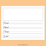 Sequencing Writing Paper with Picture Space Story Creative
