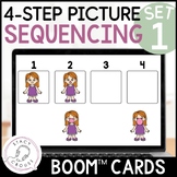 Sequencing Activities Speech Therapy BOOM™ CARDS 4 Step Pi