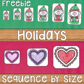 Preview of Sequencing by Size: Length, Height, Weight, Size FREEBIE