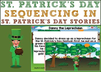 Preview of Sequencing in St. Patrick's Day Stories Boom Cards