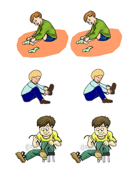 putting on shoes clip art