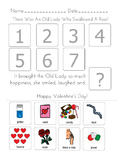 "There Was an Old Lady Who Swallowed A Rose" Sequencing Worksheet
