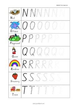 sequential capital letters trace fade by your kids ot tpt