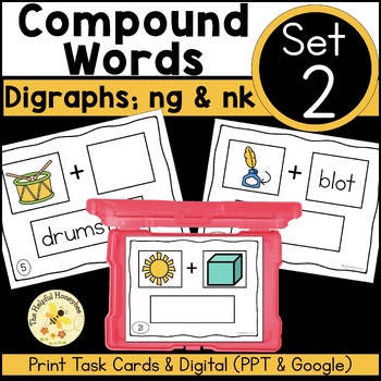 Preview of Controlled Phonics: Compound Words -  SET 2: Digraphs + ng nk - UFLI aligned