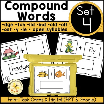 Preview of Controlled Phonics: Compound Words -  SET 4: -dge, -tch, -ild, + - UFLI aligned