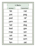 Real and Nonsense Fluency Word Lists (from CVC through mul