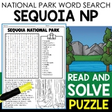 Sequoia National Park Word Search Puzzle National Park Wor