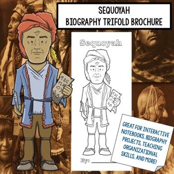 Preview of Sequoyah Biography Trifold Graphic Organizer