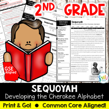 Preview of Sequoyah Nonfiction Reading Packet *2nd GRADE* CCSS Aligned *NO PREP* (SS2H1b)