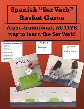 Preview of Ser Basket Game - Spanish 1 Class Game