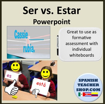 Preview of Ser Estar Practice Review Powerpoint Whiteboards
