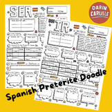 Ser & Ir preterite verb doodle Spanish worksheets