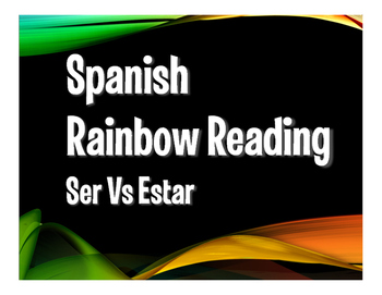 Preview of Ser Vs Estar Rainbow Reading