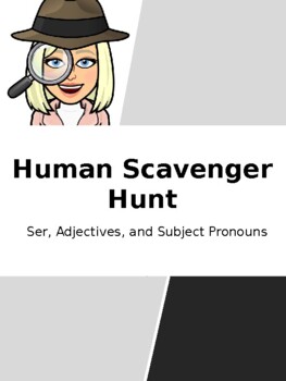 Preview of Ser and Adjective Human Scavenger Hunt(Editable)