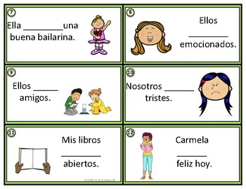 Ser and Estar Task Cards by Language Resources by Nina | TpT