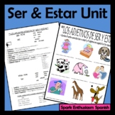 Ser and Estar Unit Spanish - Notes, Practices, Uses, Rules