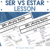 Ser vs Estar Lesson - Ser vs Estar Notes - Ser vs Estar Ac