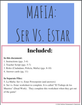 Mafia Game, Mafia Game Cards, Mafia Game for the Classroom by Amanda Write  Now
