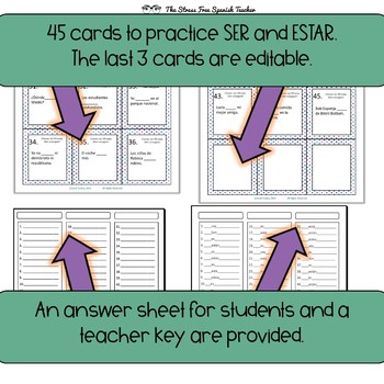Ser vs Estar TASK CARDS for practice and review! | TpT