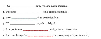 Ser vs. Estar Written Practice by Communicative Engagement | TPT