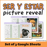 Ser y Estar ( Present ) - 3 Picture Reveal for Google Shee