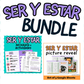Preview of Ser y Estar (Present Tense) - Bundle - Activities for Novice Spanish Students