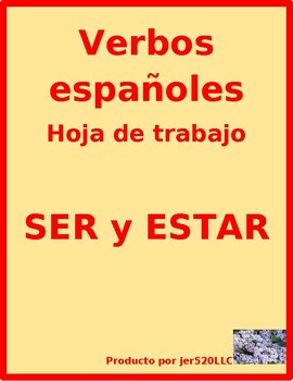 Ser y Estar Spanish Verbs Worksheet 1 by jer520 LLC | TpT
