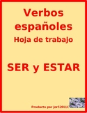 Ser y Estar Spanish Verbs Worksheet 1