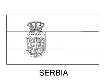 Serbia Flag Printable , Serbia Flag Coloring Sheet | TPT