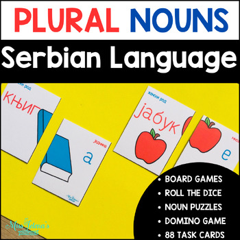 Preview of Serbian Plural Nouns Games and Task Cards
