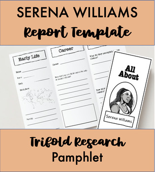 Preview of Serena Williams Biographical Research Project Template | Black History Month
