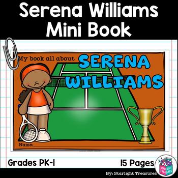 Preview of Serena Williams Mini Book for Early Readers: Women's History Month
