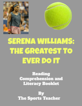 Preview of Serena Williams Reading Comprehension Booklet