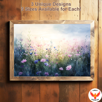 Preview of Serene Meadow Watercolor Decor Set Awaken Your Walls Wildflower Dawn Art Series