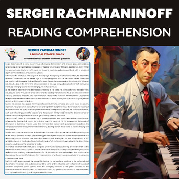 Preview of Sergei Rachmaninoff Reading Comprehension Worksheet | Late Romantic/Modern Music