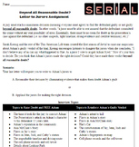 Serial: Beyond All Reasonable Doubt Letter to Jurors Assignment